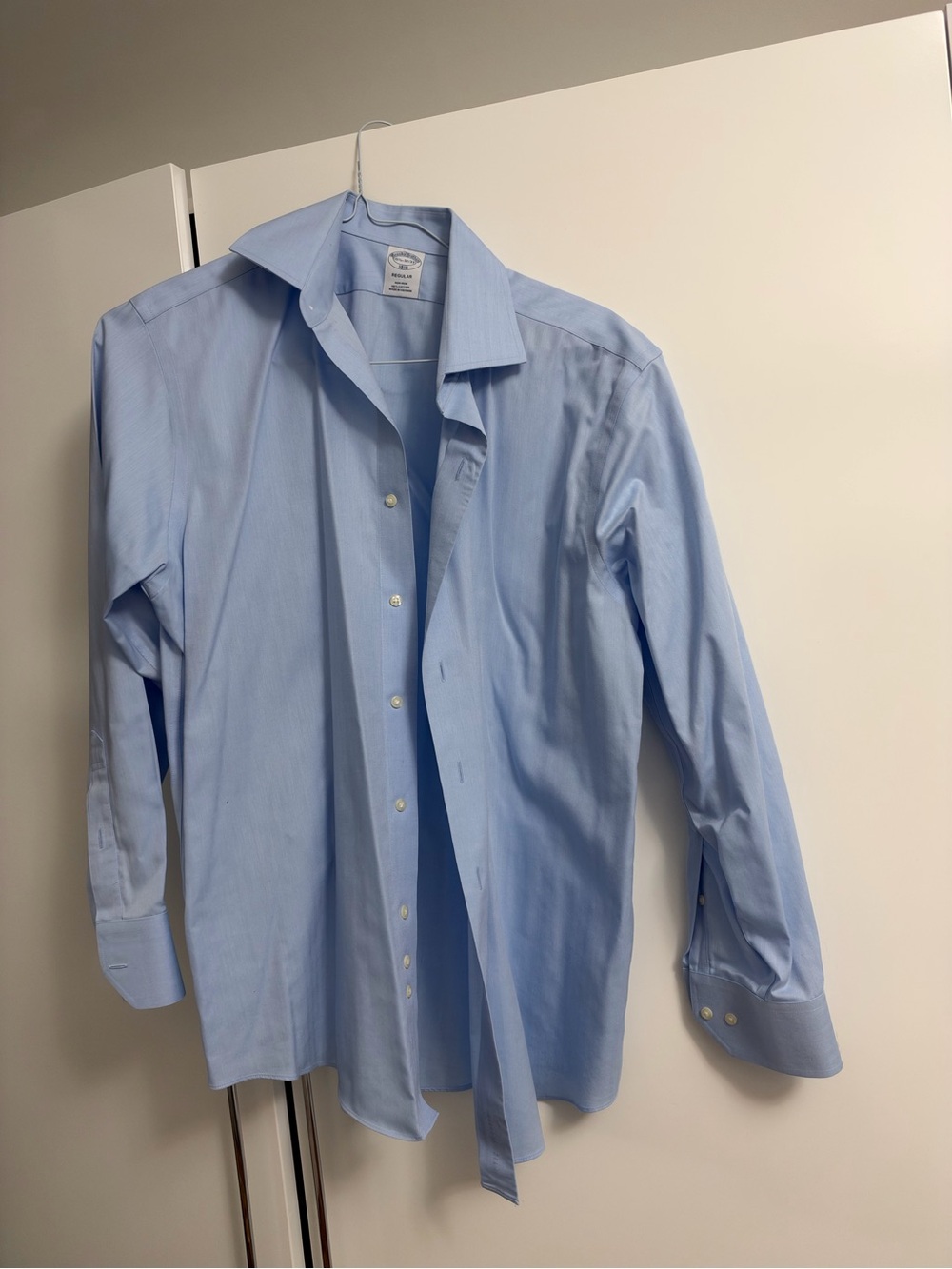 Brooks Brothers Light Blue Men's Dress Shirt - Point Collar